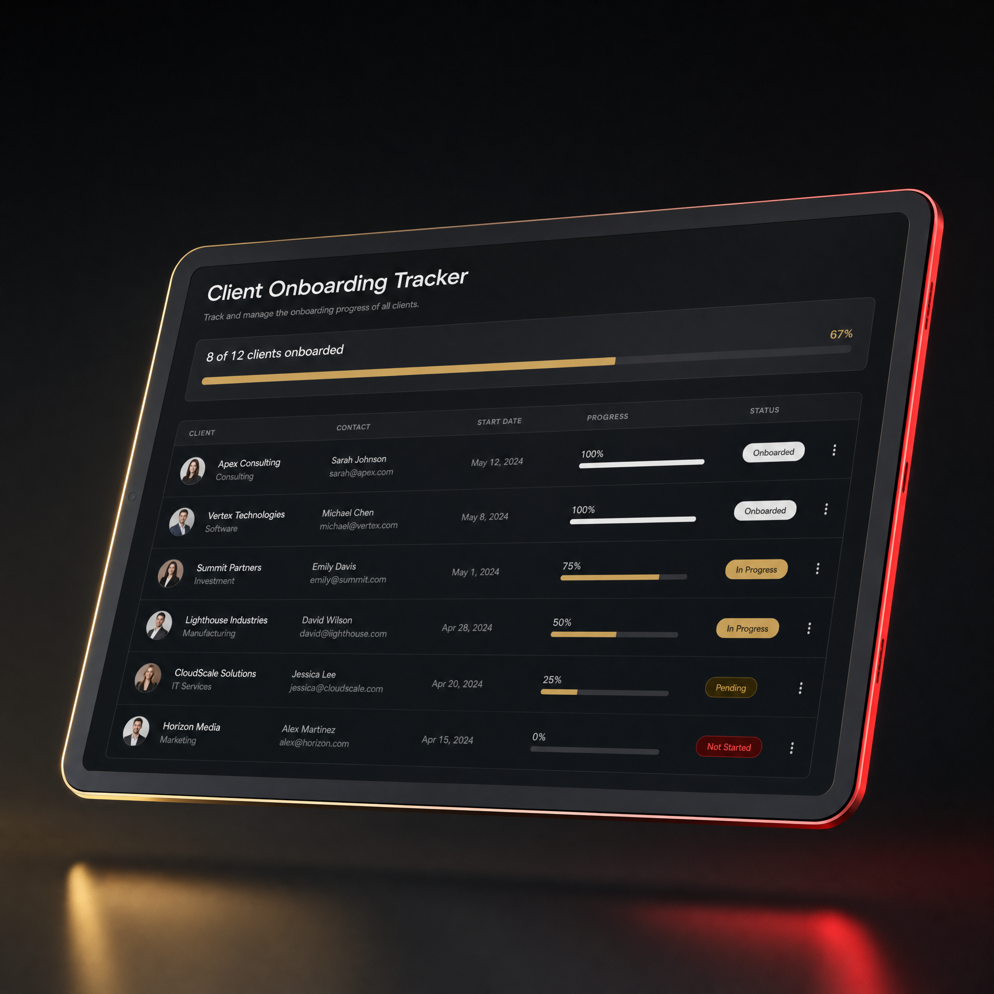 Client Onboarding Tracker